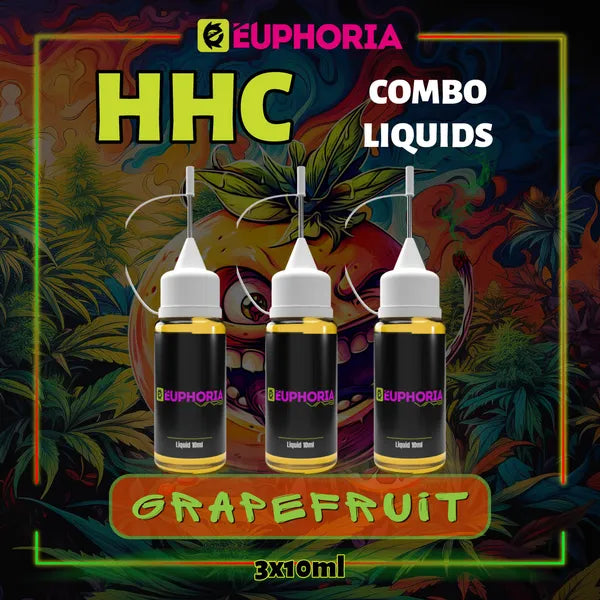 HHC Vape Liquid x 3 Grapefruit 95% 10ml/2000mg | E-Euphoria – E-Euphoria  United Kingdom