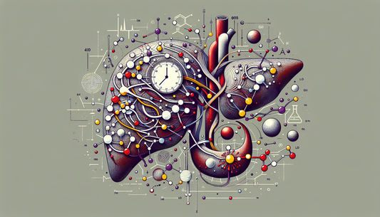 "Artistic molecular structure with liver, heart, and clock, representing E-Euphoria Vape UK's HHC, THC-P, and legal alternative cannabinoid products."